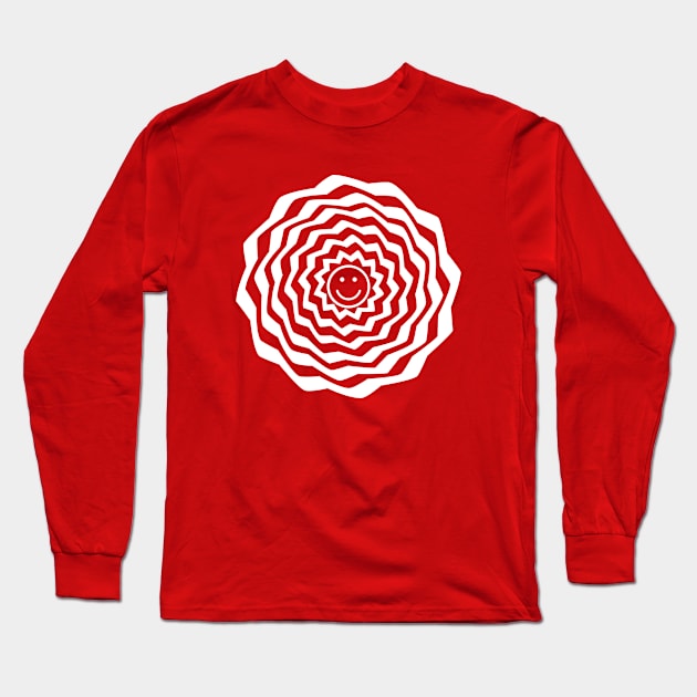 Trippy Smiley Face Long Sleeve T-Shirt by SillyShirts